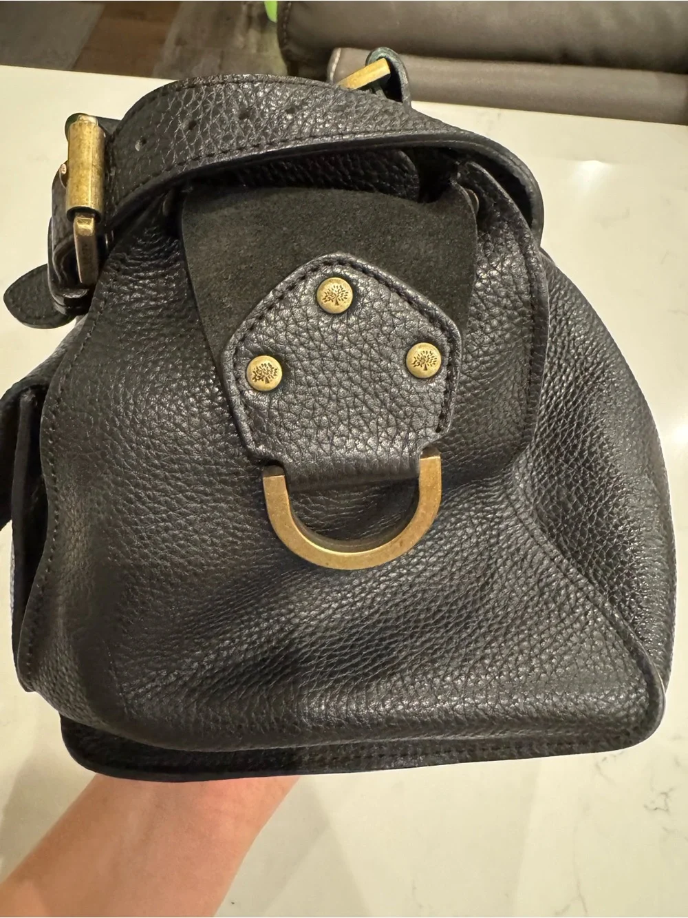Mulberry Large Roxanne in Black Darwin Leather